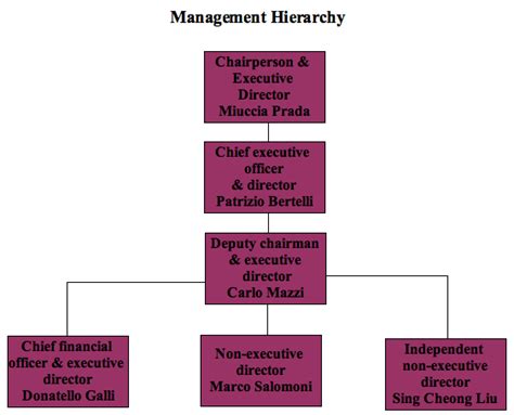 prada organizational structure|prada health and safety.